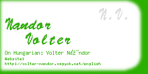 nandor volter business card